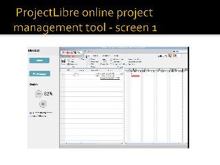  ProjectLibre online project management tool