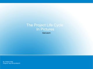 The Project Life Cycle  In Pictures Sarcasm By: Robert Kelly Original: http://bit.ly/o6tqVG 