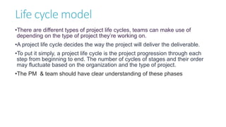 PROJECT LIFE CYCLE MODELS. data &analytics pptx | PPTX