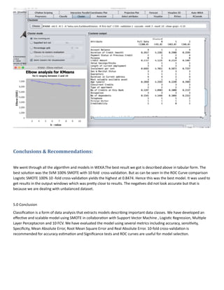 Credit Risk Assessment using Machine Learning Techniques with WEKA | PDF