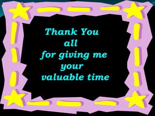 Thank You
all
for giving me
your
valuable time
 
