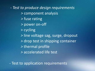 Reliability , Installation and Estimated Warranty CostThis an estimate by engineering of the reliability to be expected and the installationand warranty costs to be anticipated. Later during the Implementation Phase, the reliability figures will be established by the QA department by calculation and testing methodology. Similarly, the Service organization will establish installation and warranty costs for the product.