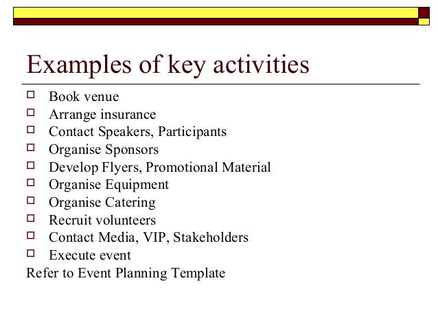 project management event planning