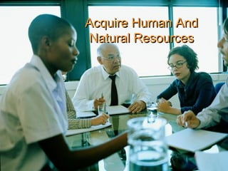Acquire Human AndAcquire Human And
Natural ResourcesNatural Resources
 