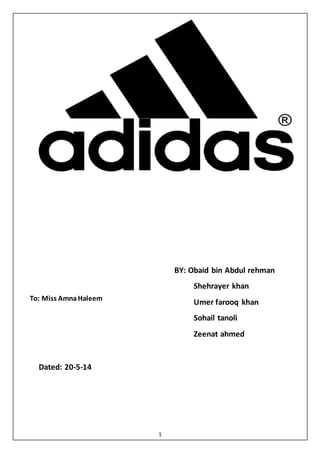 Project Report Adidas | PDF