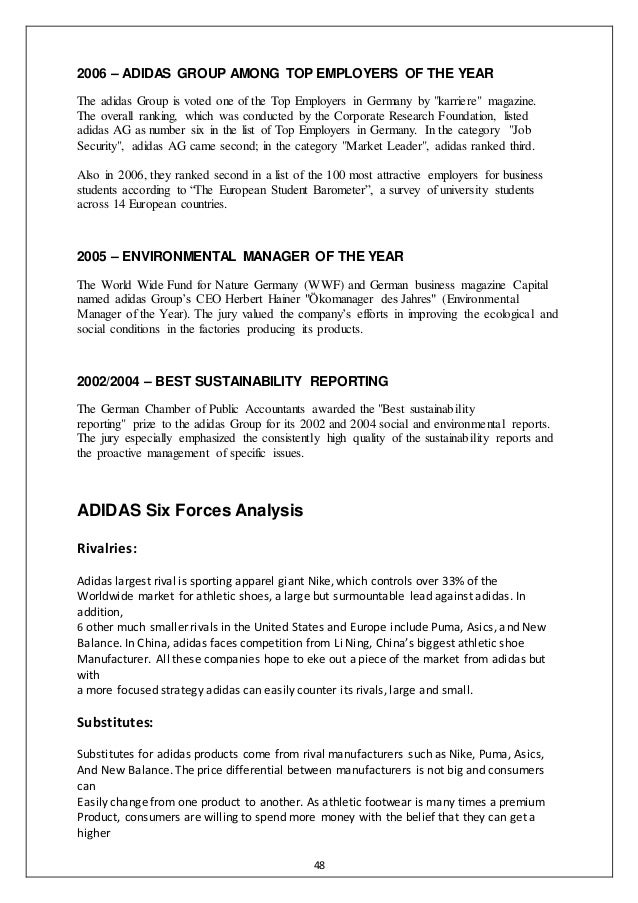 adidas company profile pdf