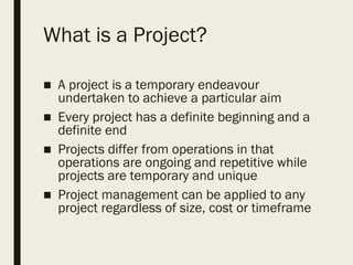 Project Management - An Introductiuon | PPT