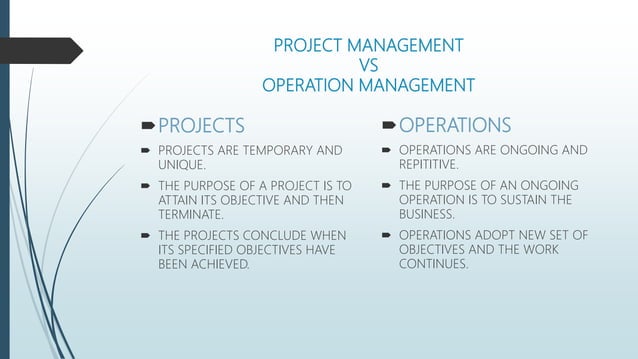 Project management- Operation Management | PPTX