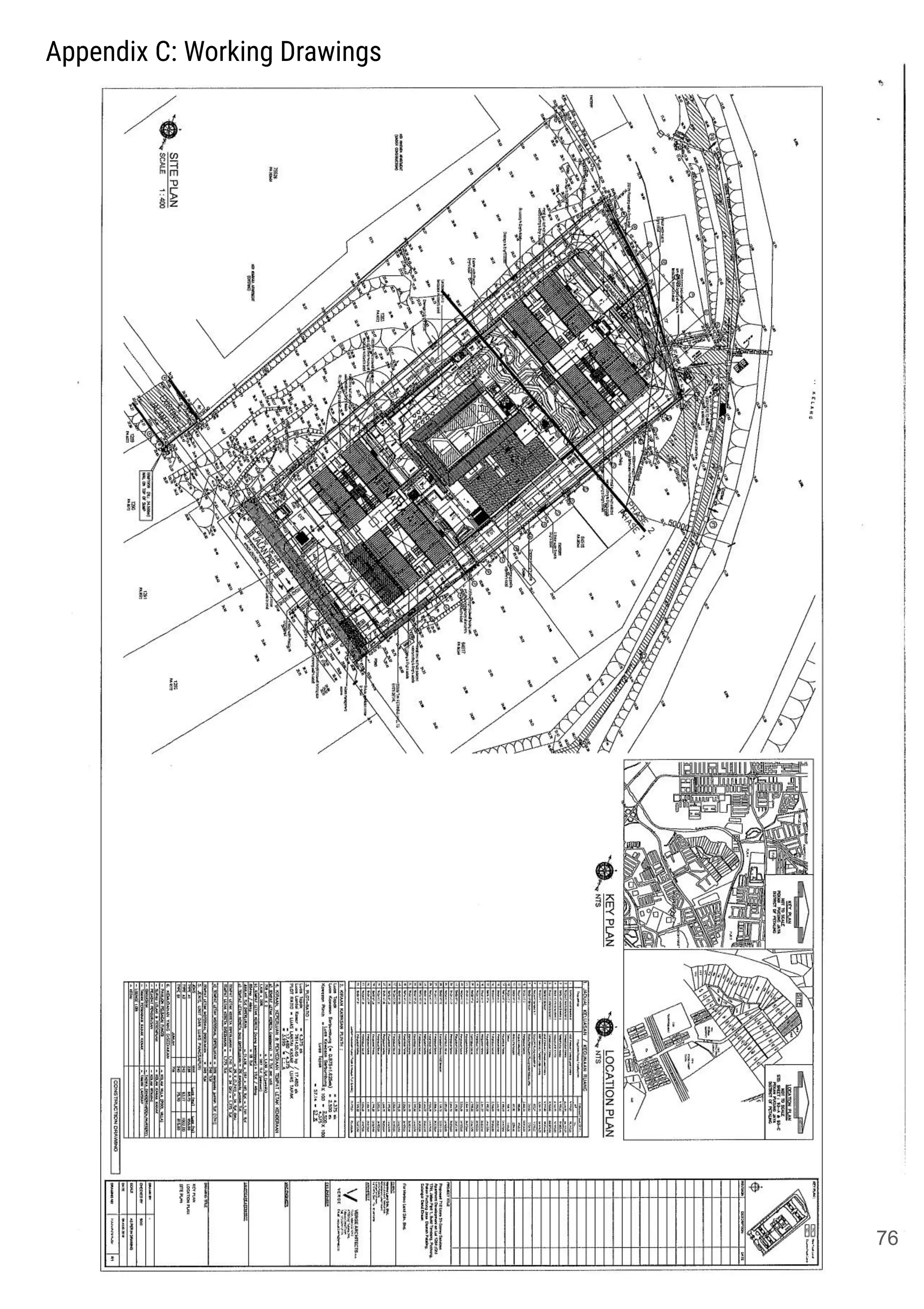 Appendix C: Working Drawings
76
 