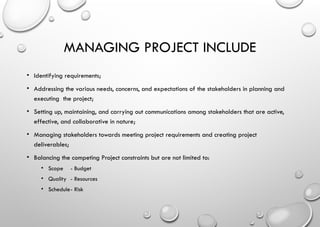 Project Management introduction and difference between the Program ...