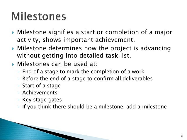 milestones project management