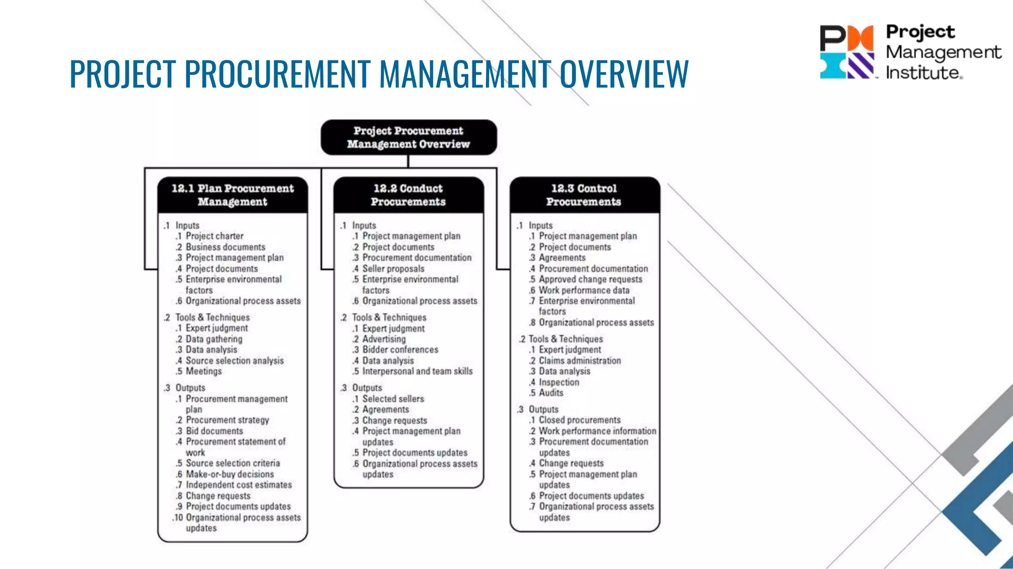 PROJECT PROCUREMENT MANAGEMENT OVERVIEW
 