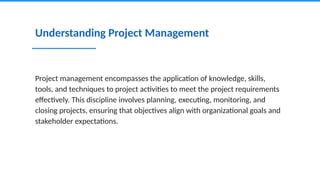 Comprehensive Guide to Project Fundamentals and Management Principles ...