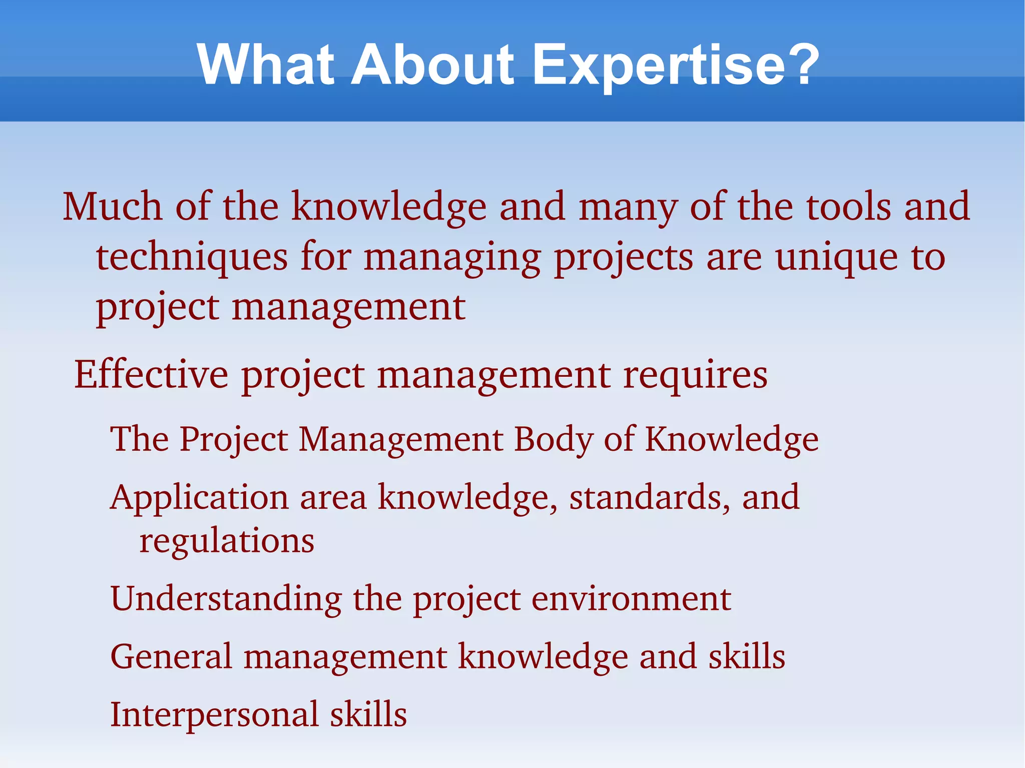 Project Management Professional Examination 