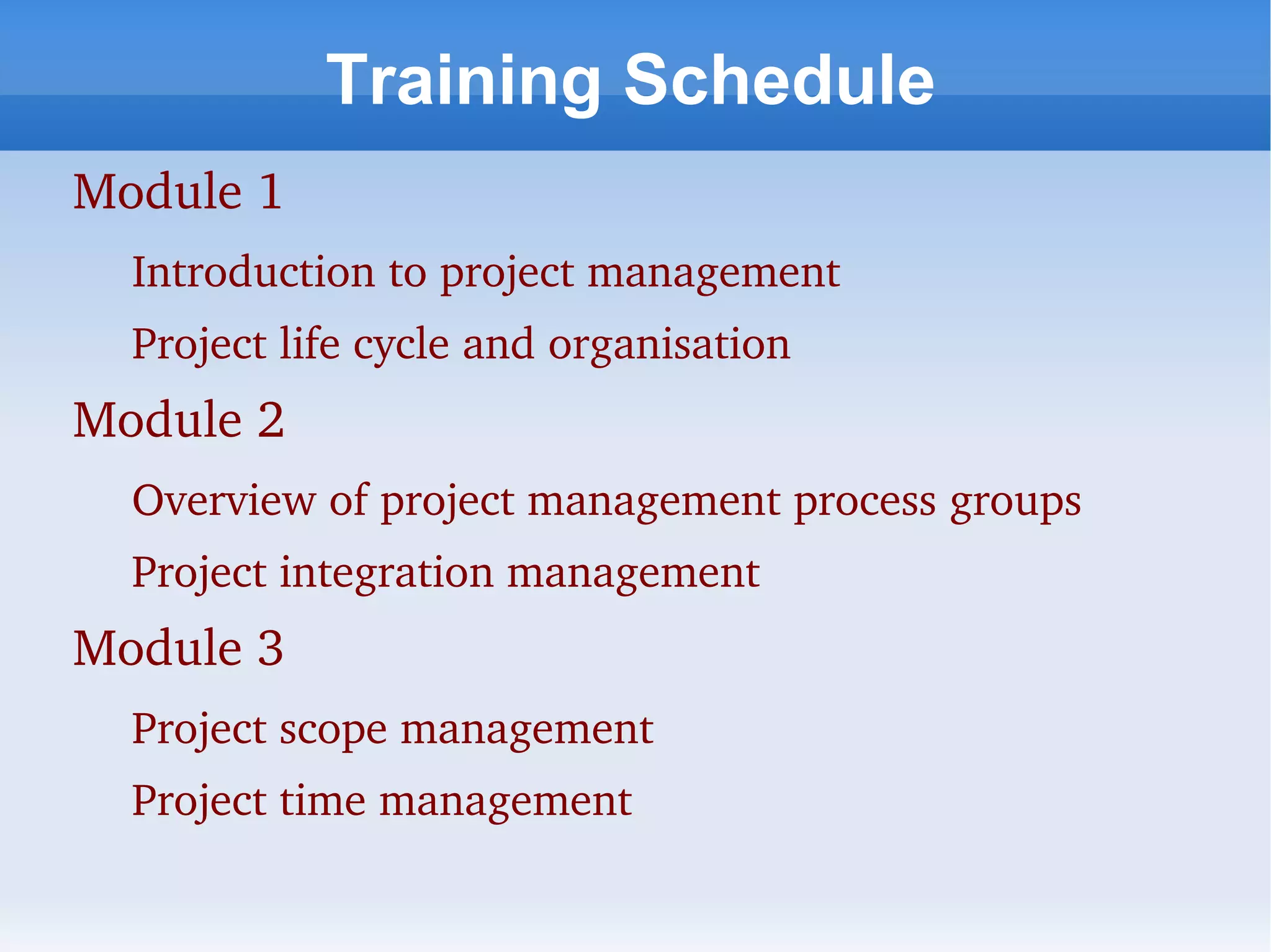 Preview Based on the Project Management Body of Knowlege (PMBOK) version 4 