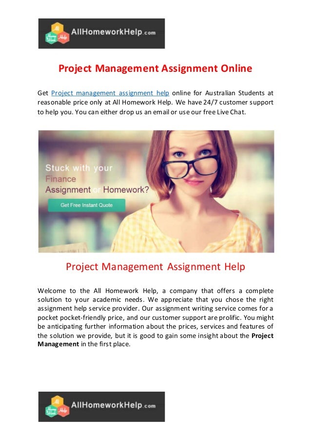 Project management assignment help