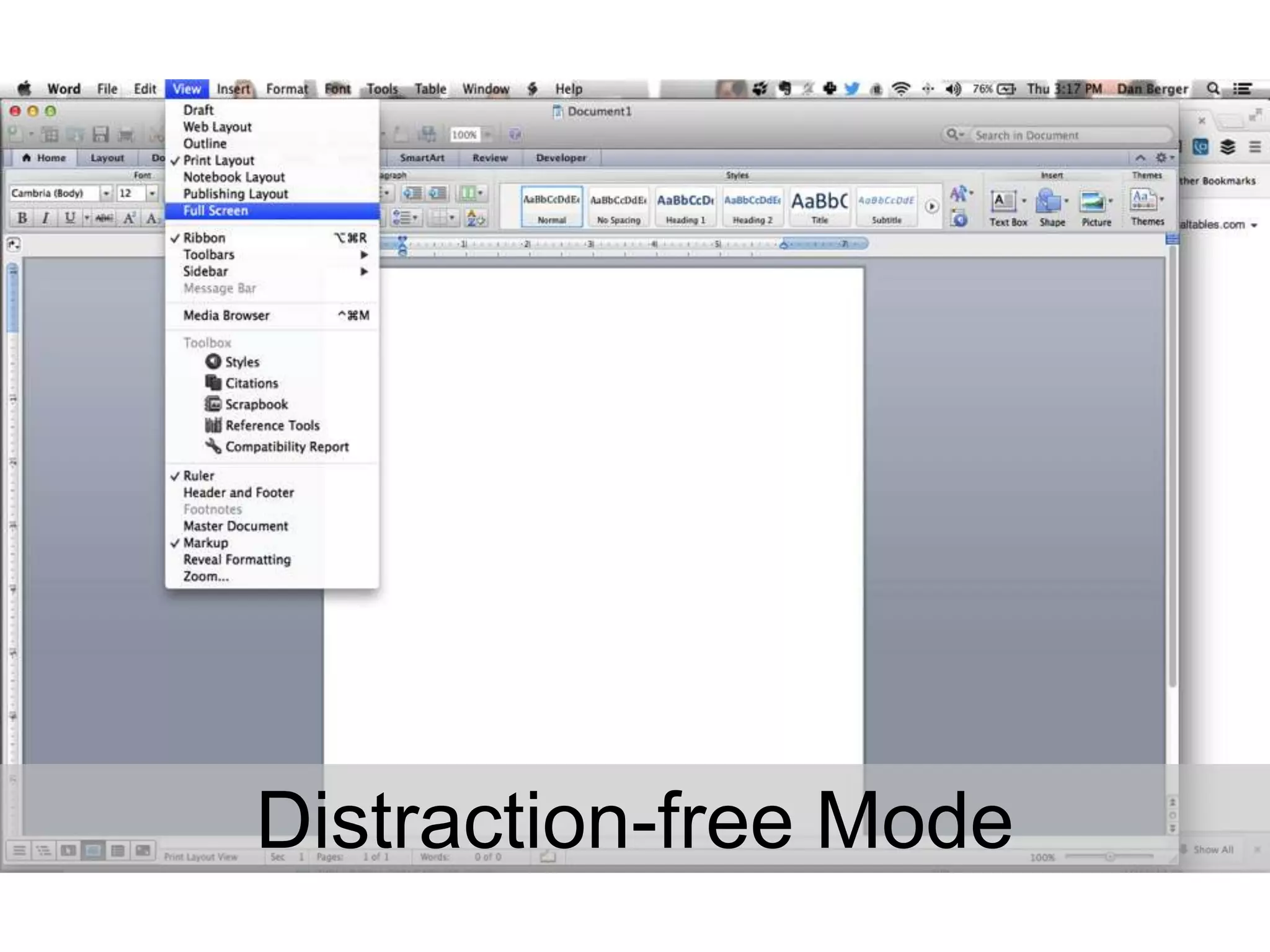Distraction-free Mode

 