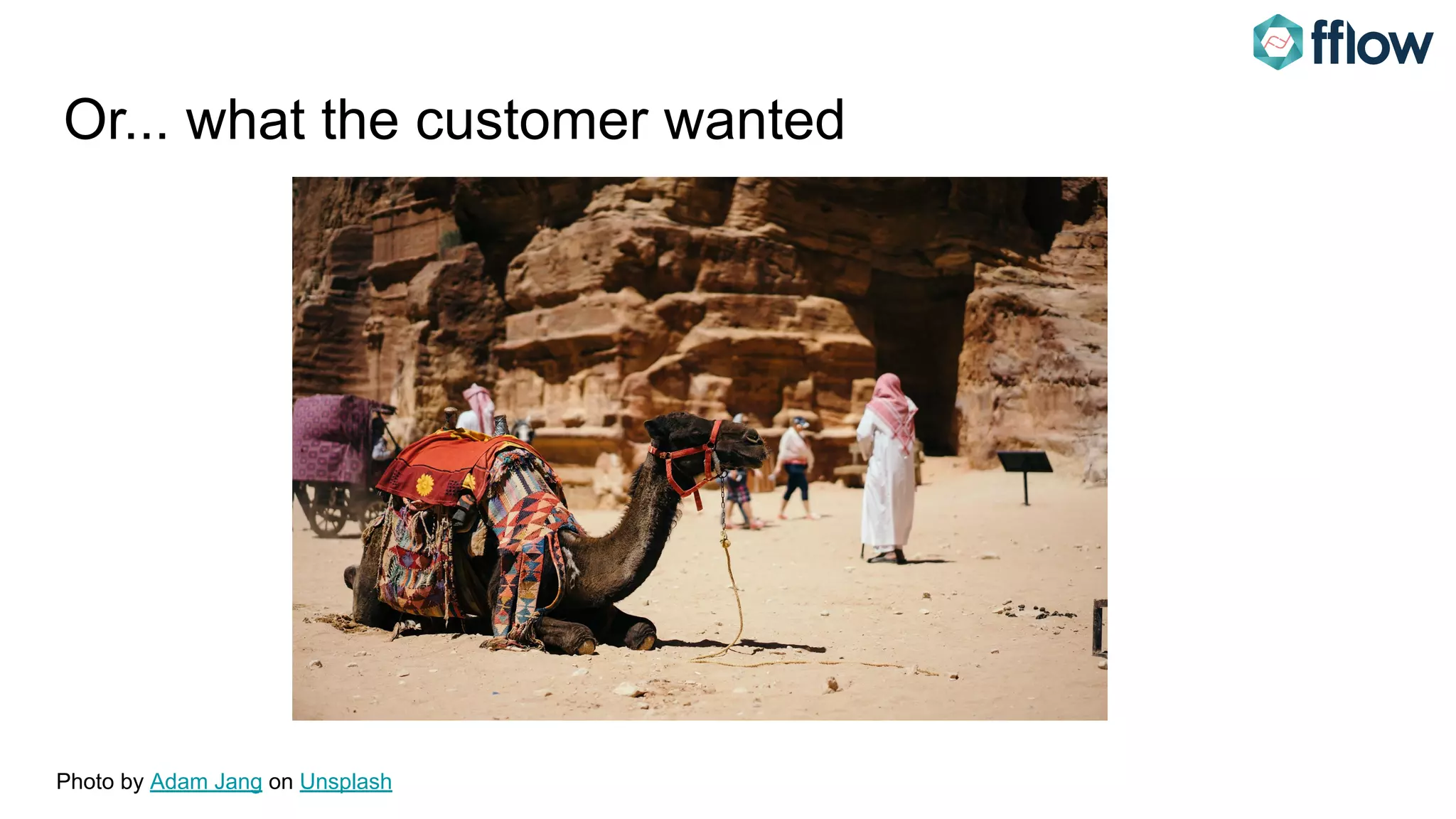 Or... what the customer wanted
Photo by Adam Jang on Unsplash
 