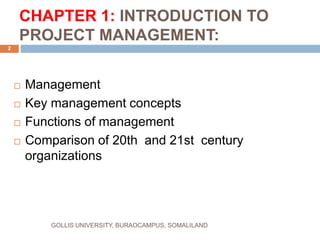 Project management chapter 1 | PPTX