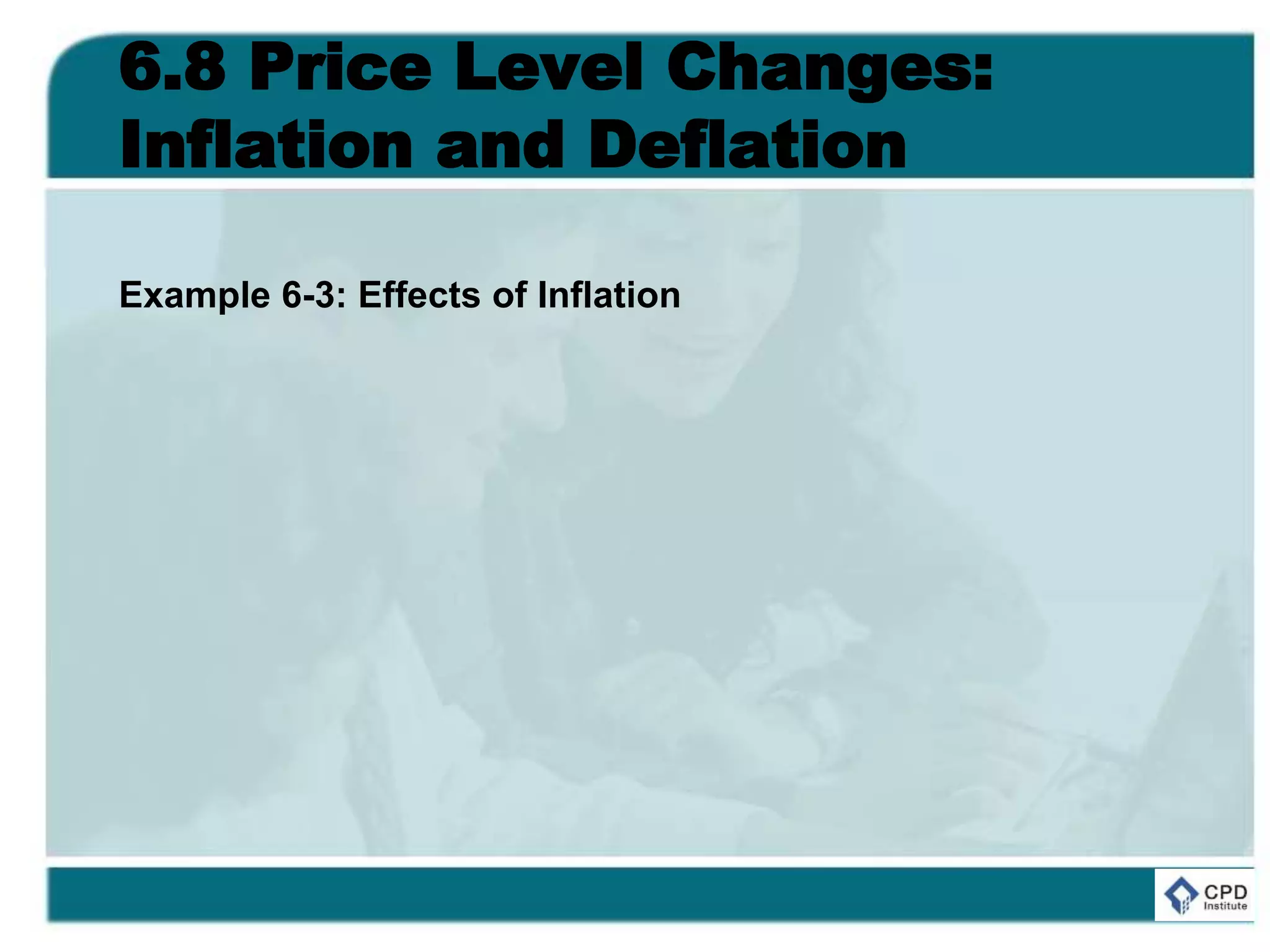6.8 Price Level Changes:
Inflation and Deflation
Example 6-3: Effects of Inflation
 