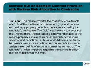 Contract Liability Clause Examples Project management chapter 8 | PPTX