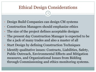 Gen. Construction  tends to be lump sum based