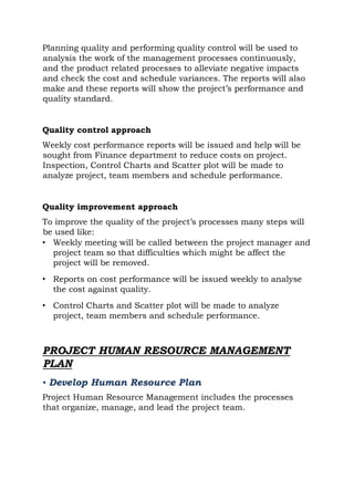 Project management final report | PDF