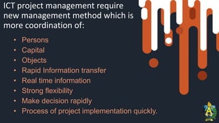 Project management for Ict Content by Group 3 Archimedes | PPTX