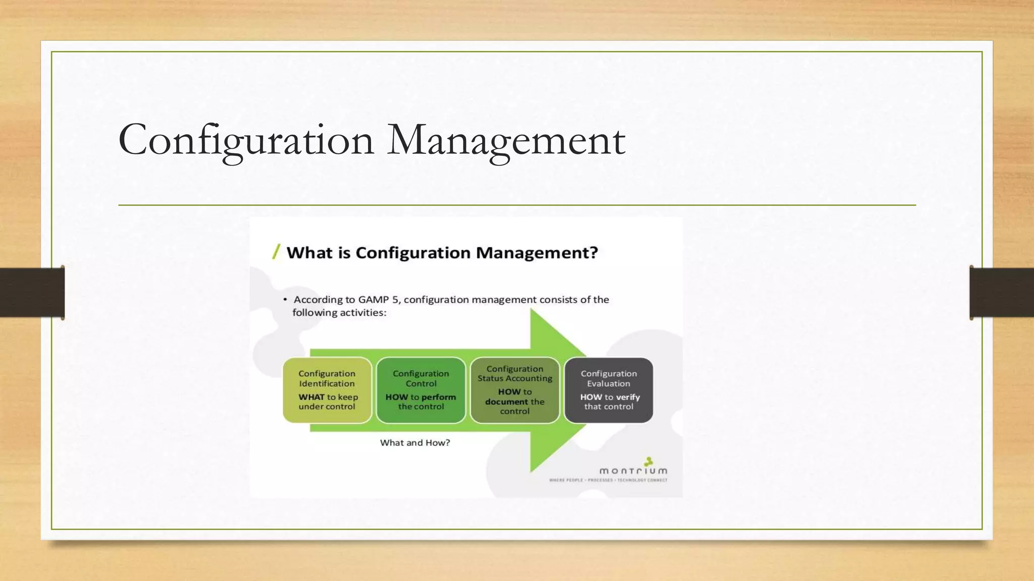 Configuration Management
 