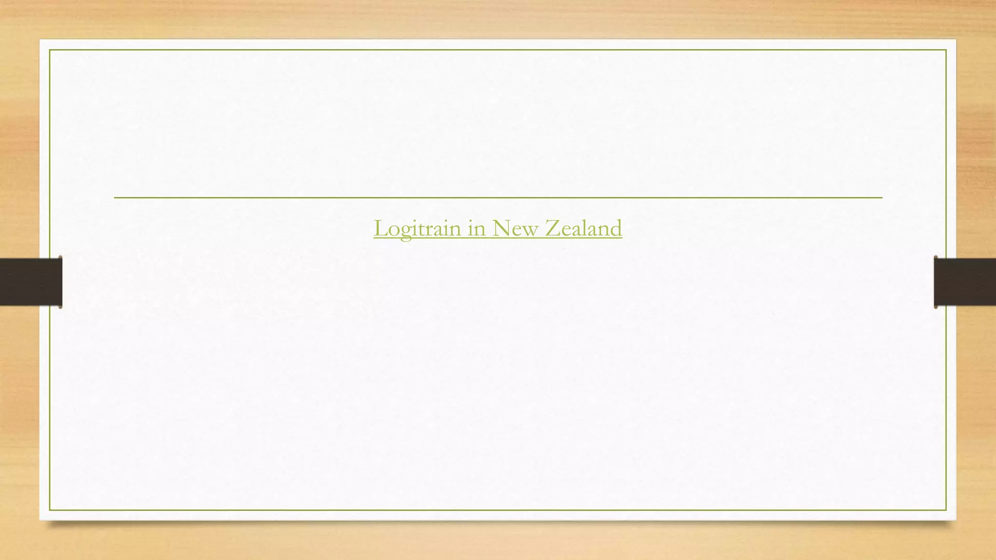 Logitrain in New Zealand
 