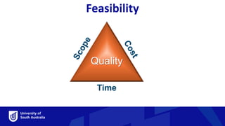 Feasibility
Quality
Time
 