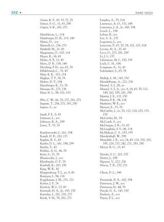 302 • NAME INDEX
Grant, K. P., 43, 53, 77, 78
Green, S. G., 11, 43, 290
Gupta, V. K., 261, 271
Hambleton, L., 114
Hamburger, D. H., 118, 149
Harris, D., xvi
Harwell, G., 256, 271
Hatfield, M., 21, 43
Hauptman, O., 103, 114
Hayes, R., 16, 43
Helin, A. F., 12, 43
Hertz, D. B., 138, 149
Herzberg, F. H., xiv, 67, 78
Hildebrand, C., 35, 43
Hirji, K. K., 103, 114
Hughes, T. P., 58, 78
Hulett, D. T., 194
Hunsberger, K., 71, 78
Hussain, R., 223, 236
Hyer, N. L., 98, 101, 113
Ibbs, C. W., 66, 78, 237, 261, 271
Ingram, T., 254, 271, 281, 290
Ingrao, S., xv
Jandt, F. E., 6, 43
Johnson, L., xvi
Johnson, R. A., 299
Jones, T., 55, 78
Kamburowski, J., 161, 194
Kandt, D. B., 263, 271
Kaplan, R. S., 43
Keefer, D. L., 161, 194, 299
Keelin, T., 43
Kefalas, A. G., 46, 78
Kent, S., 71, 78
Khamooshi, J., xvi
Kharbanda, O. P., 78
Kimball, R., 283, 290
King, W. R., 42
Kloppenborg, T. J., xv, 8, 43
Knutson, J., 84, 114
Koppleman, J. M., 251, 271
Kotter, J. P., 78
Kretlow, W. J., 13, 43
Kurstedt, H. A., Jr., 143, 150
Kurtulus, I., 201, 218, 237
Kwak, Y.-H., 78, 261, 271
Langley, A., 79, 114
Lawrence, A. O., 131, 149
Lawrence, J. A., Jr., 160, 194
Leach, L., 194
Leban, B., xvi
Lee, S. A., 237
Logorreta, L., xvi
Lencioni, P., 67, 70, 78, 102, 103, 114
Levine, H. A., 10, 43
Levy, O., 273, 281, 290
Li, J. I., 237
Liberatore, M. J., 150, 195
Loch, C. H., 194
Longman, A., 31, 43
Lubianiker, S., 65, 78
Mallak, L. M., 143, 150
Mandelbaum, A., 222, 236
Mantel, S. J., III, xv
Mantel, S. J., Jr., xvi, 8, 14, 43, 50, 121,
149, 162, 195, 281, 290
Martin, J. E., 131, 150
Martin, P. K., 84, 114
Mathews, W. E., xvi
Matson, E., 53, 78
McCarthy, J., xv, 78, 122, 124, 125, 133,
150
McCarthy, M., 78
McComb, S., xvi
McGuigan, J. R., 13, 43
McLaughlin, F. S., 86, 114
McMahon, C. S., 183, 195
Mendenhall, W., 299
Meredith, J. R., xvi, 14, 43, 128, 150, 162,
195, 216, 237, 242, 271, 283, 290
Moyer, R. C., 13, 43
Narula, S. C., 201, 237
Netter, J., 299
Nguyen, V., 222, 236
Nixon, T. R., 257, 271
Olson, D. L., 149
Pasternak, B. A., 160, 194
Patterson, J. W., xvi
Patterson, N., 44, 78
Patzak, G. A., 143, 150
Paulson, A., xvi
Payne, P. L., xvi
bindname.indd 302
bindname.indd 302 9/6/10 10:04:53 AM
9/6/10 10:04:53 AM
 