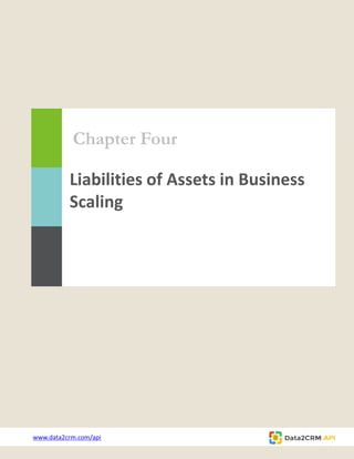 Chapter Four
Liabilities of Assets in Business
Scaling
www.data2crm.com/api
 