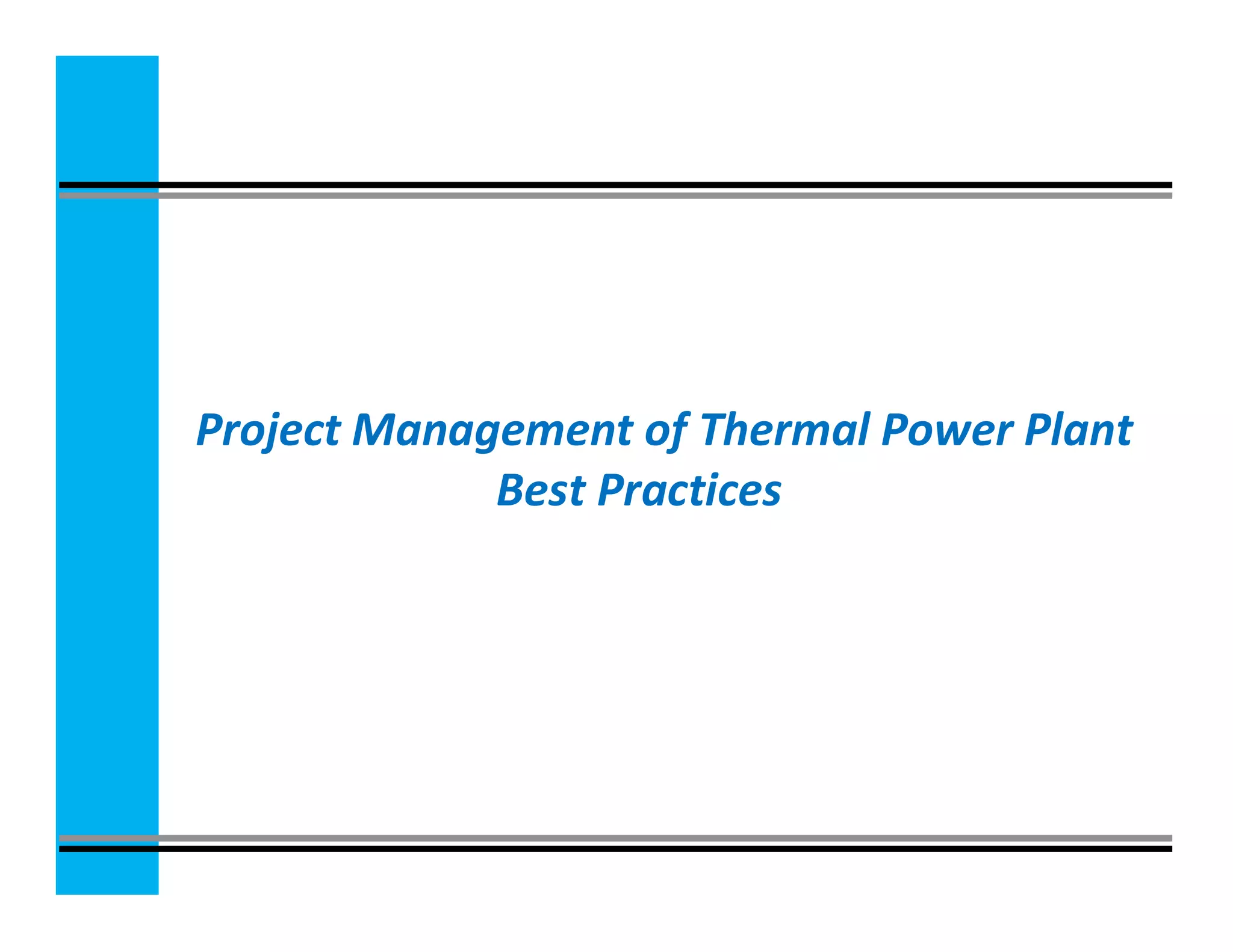 Project management in thermal power plants | PDF