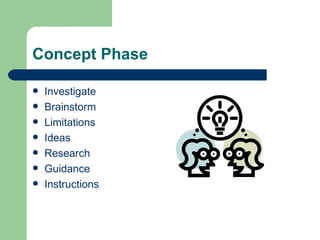 Concept Phase Investigate Brainstorm Limitations Ideas  Research Guidance Instructions 