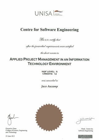 Applied Project Management in IT enviroments