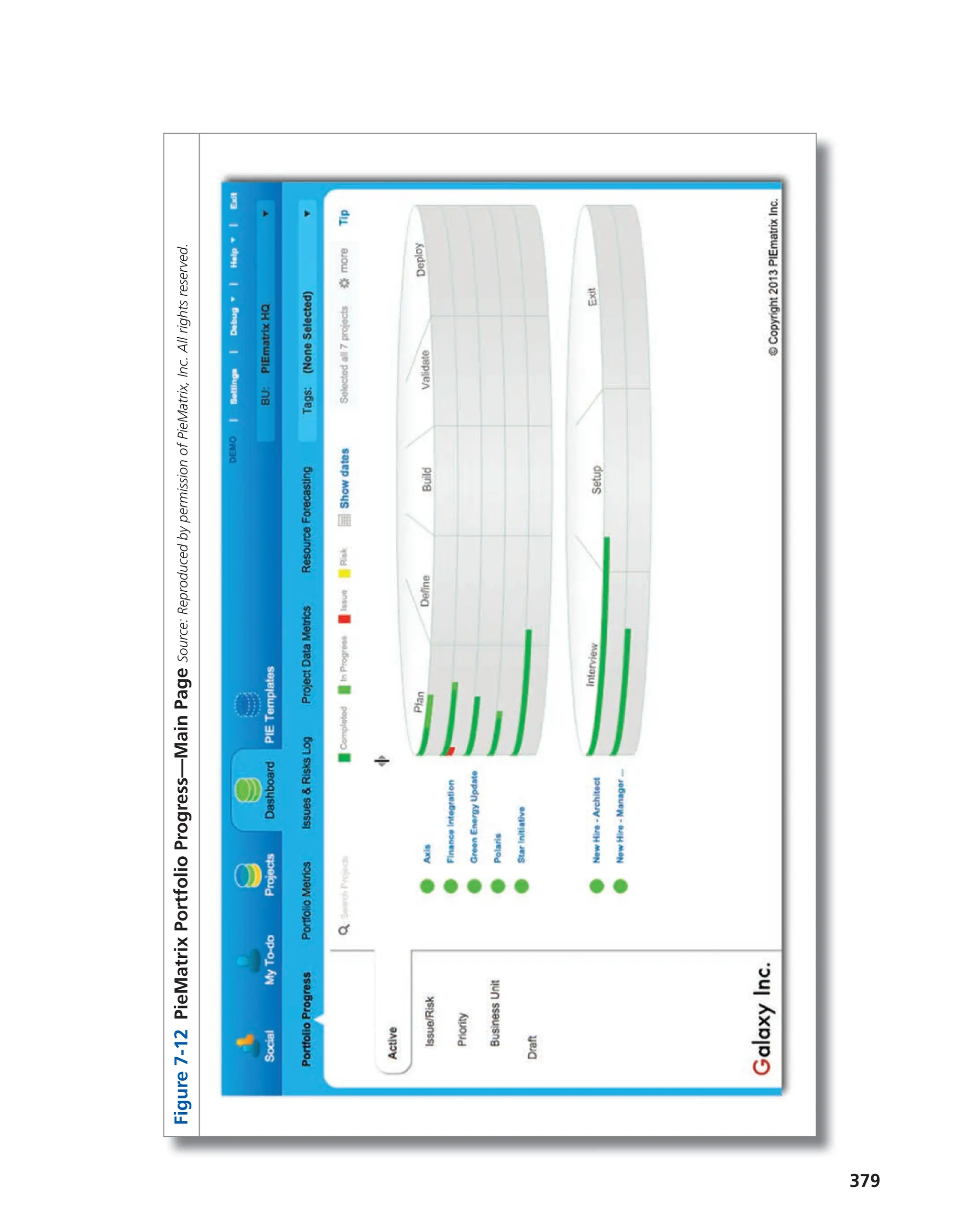 379
Figure
7-12
PieMatrix
Portfolio
Progress—Main
Page
Source:
Reproduced
by
permission
of
PieMatrix,
Inc.
All
rights
reserved.
 