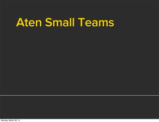 Aten Small Teams
Monday, March 30, 15
 