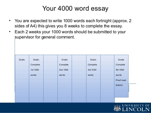 Writing a 6000 word dissertation