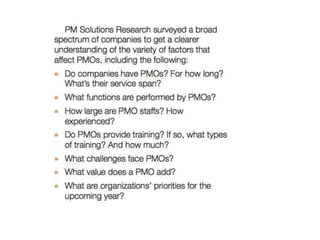 Project Management Office Survey