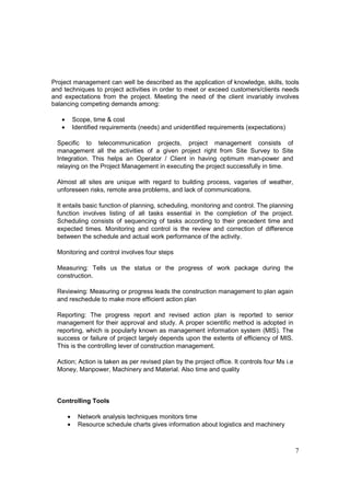 Project ManagementOf Telecom Project A Case Study | PDF