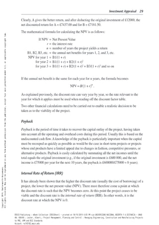 Project management, planning and control 