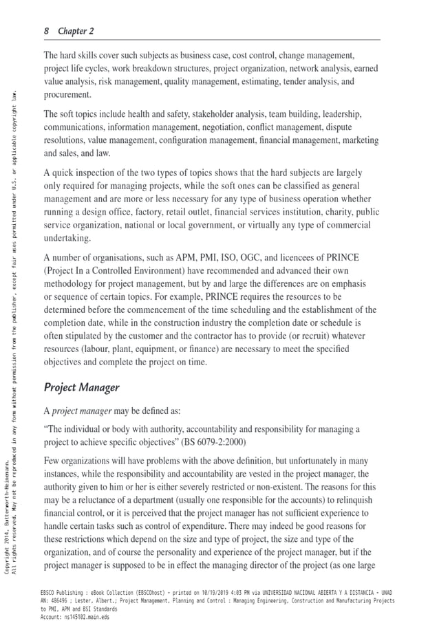 Project management, planning and control | PDF