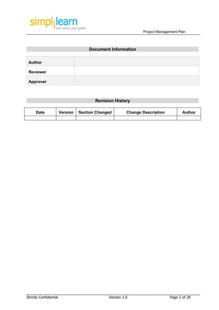 Project Management Plan Template | DOC