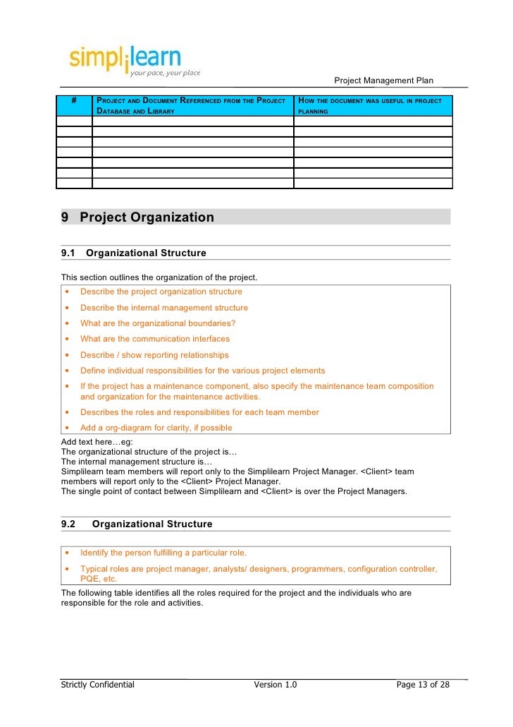 project management plan template project manager template