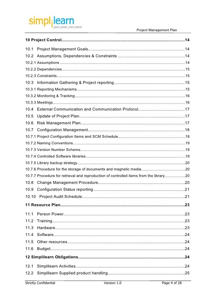 <strong>Project Management Plan Template</strong> Staffing management project plan template