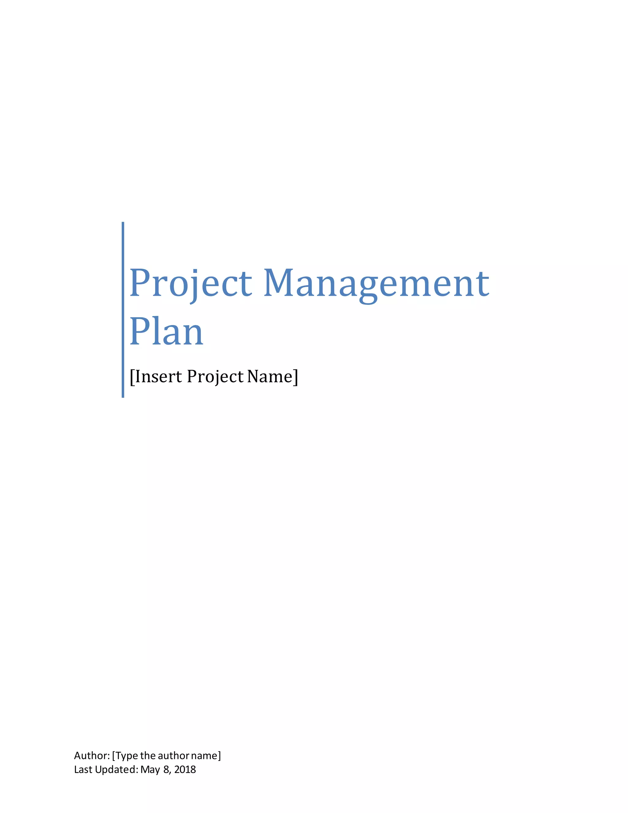 Project management plan_template | PDF