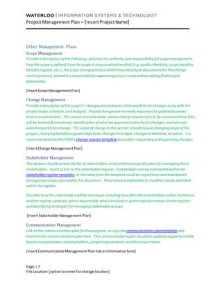 Project management plan_template | DOCX