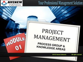 PROJECT	
  
MANAGEME
NT	
  
PROCESS
GROUP &
KNOWLED
GE AREAS

2014© Avenew Indonesia

All rights reserved

 