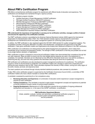 Project management professional handbook | PDF